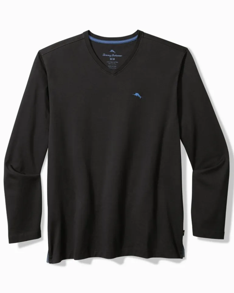 Bali Skyline Long-Sleeve V-Neck T-Shirt