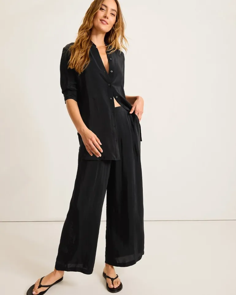 Calypso Crepe Boyfriend Beach Shirt