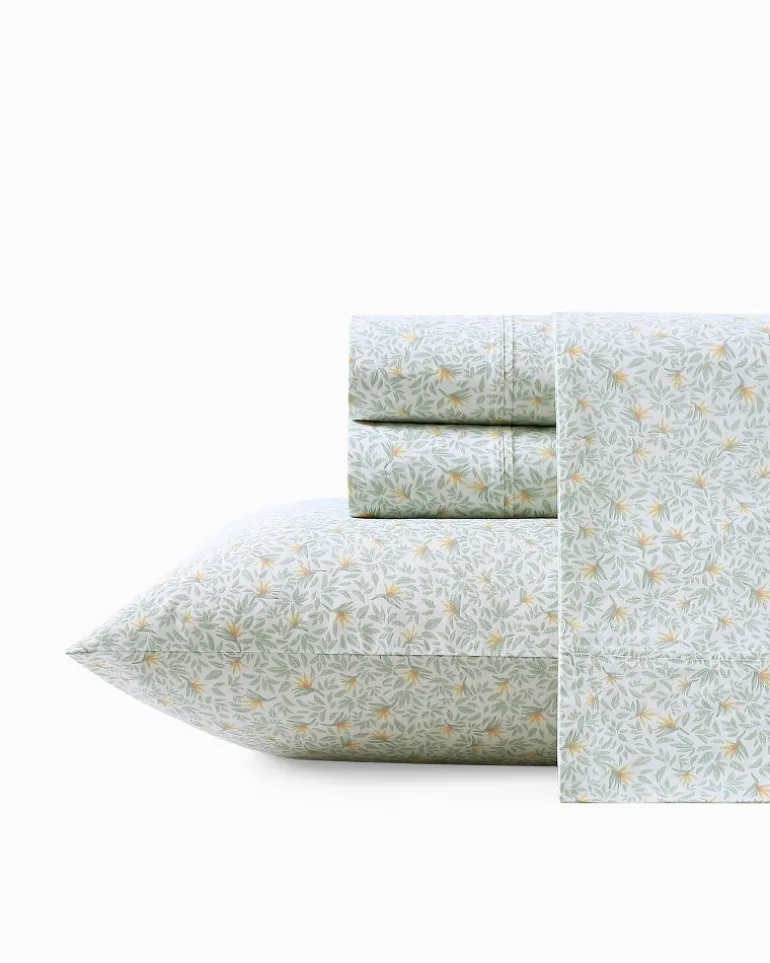 Crane Flower 4-Piece King Sheet Set