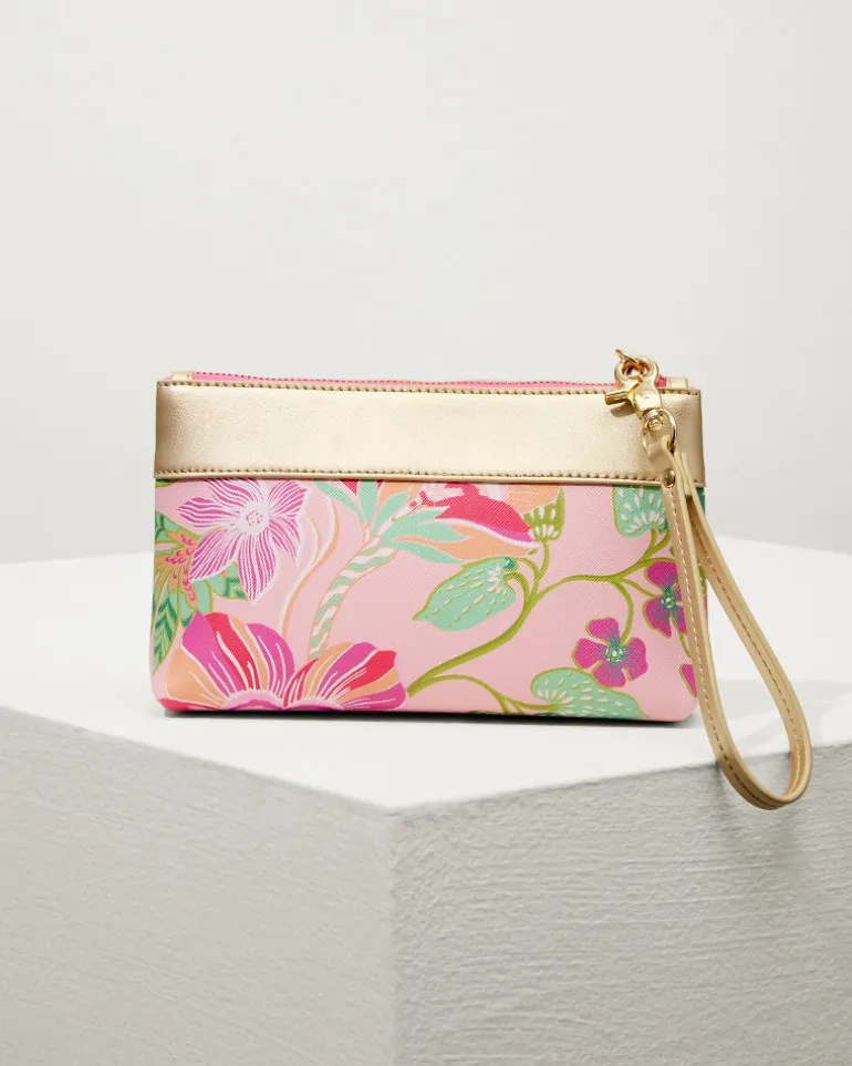 Flamingo Pineapple Tassel Wristlet