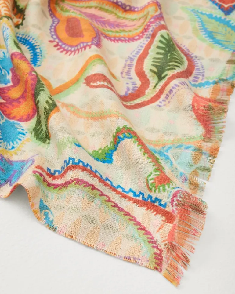 Hypnotic Garden Double Face Scarf