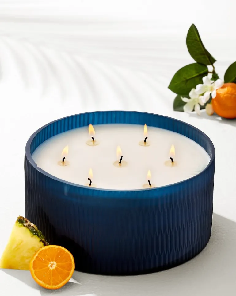 Island Blend 57-oz. Cut Glass 7-Wick Candle
