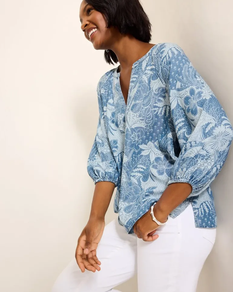 Secret Inlet 3/4-Sleeve Top