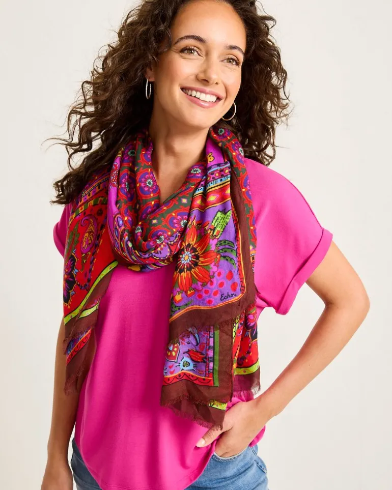 Tile Patch Wrap Scarf