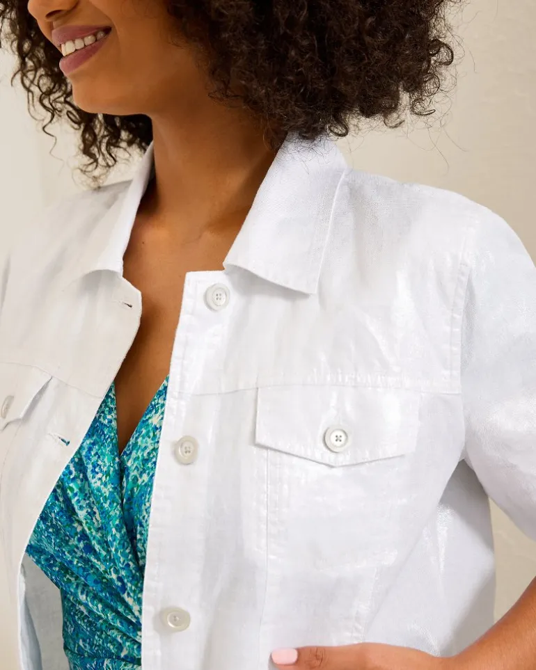 Two Palms Shimmer Linen Jacket