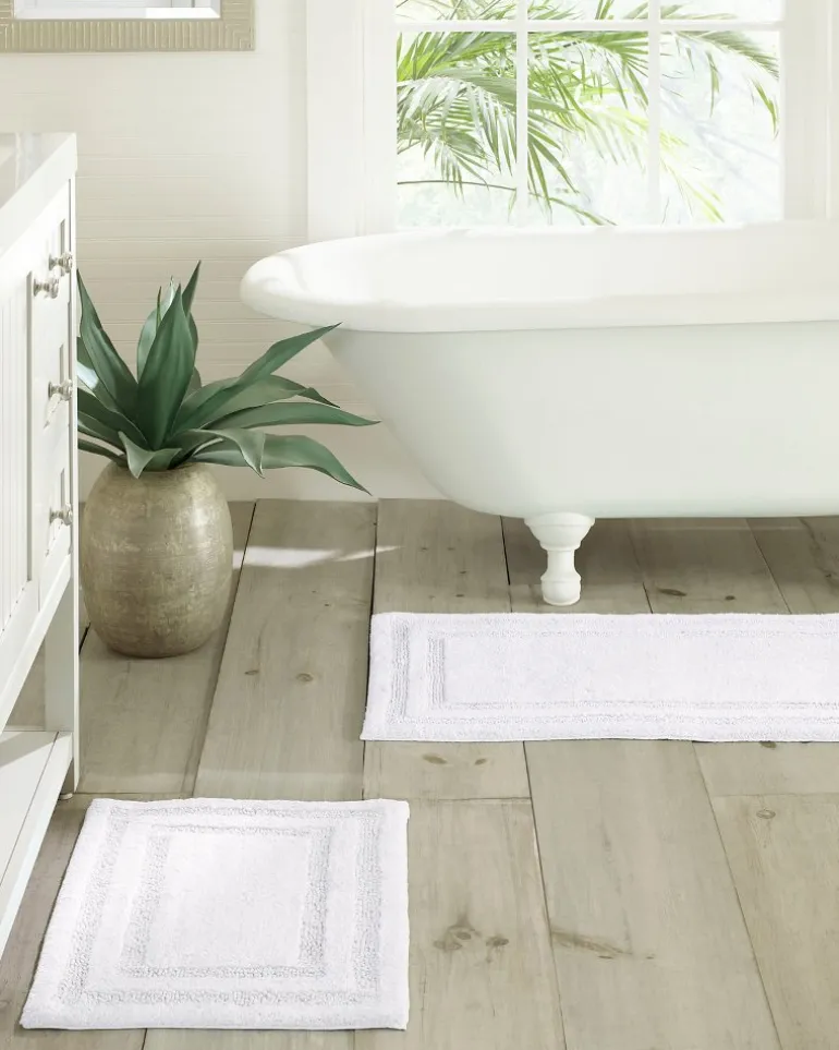 White Isla Bath Rug Set of 2
