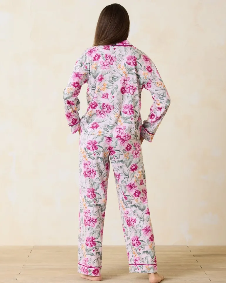 Woven Sateen Long Sleeve & Pants Pajama Set
